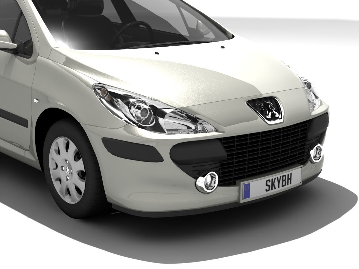 Peugeot 307 Confort Low-poly 3D model_25