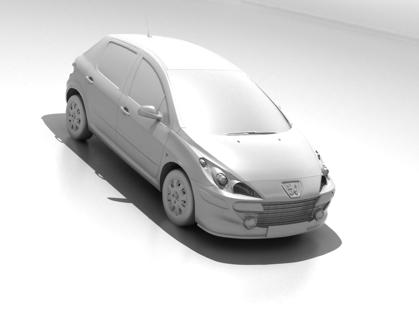 Peugeot 307 Confort Low-poly 3D model_32
