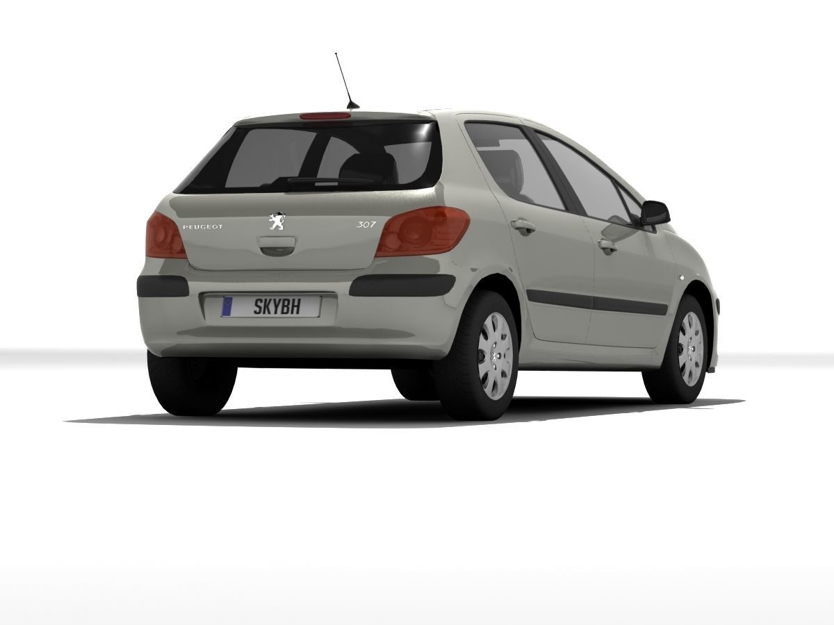 Peugeot 307 Confort Low-poly 3D model_15