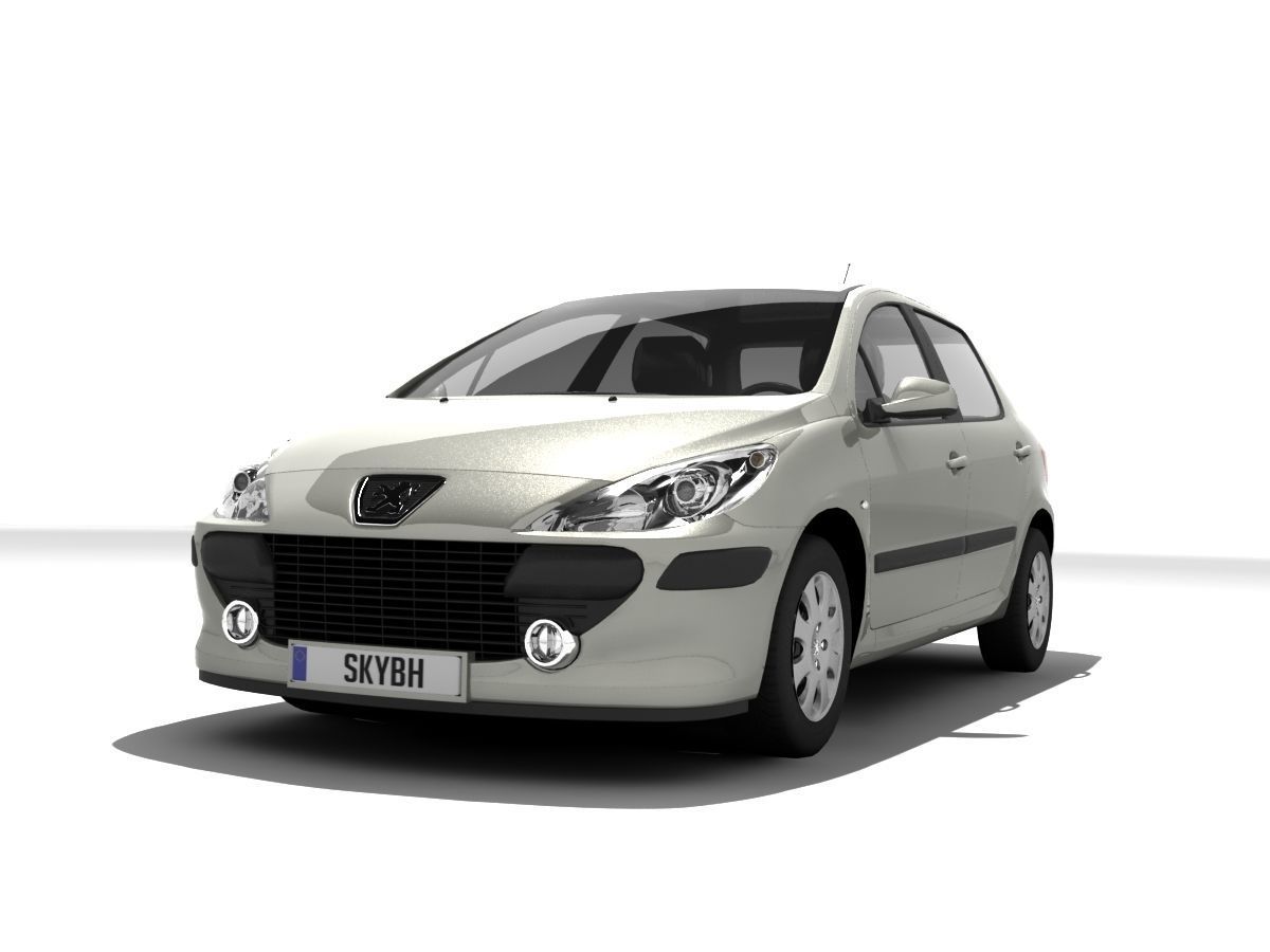 Peugeot 307 Confort Low-poly 3D model_6