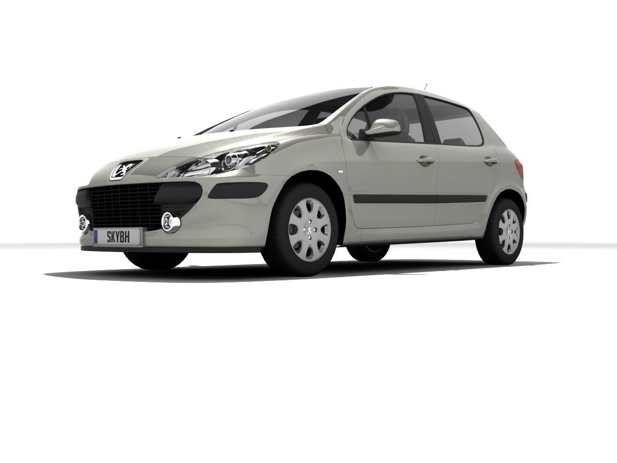 Peugeot 307 Confort Low-poly 3D model_18