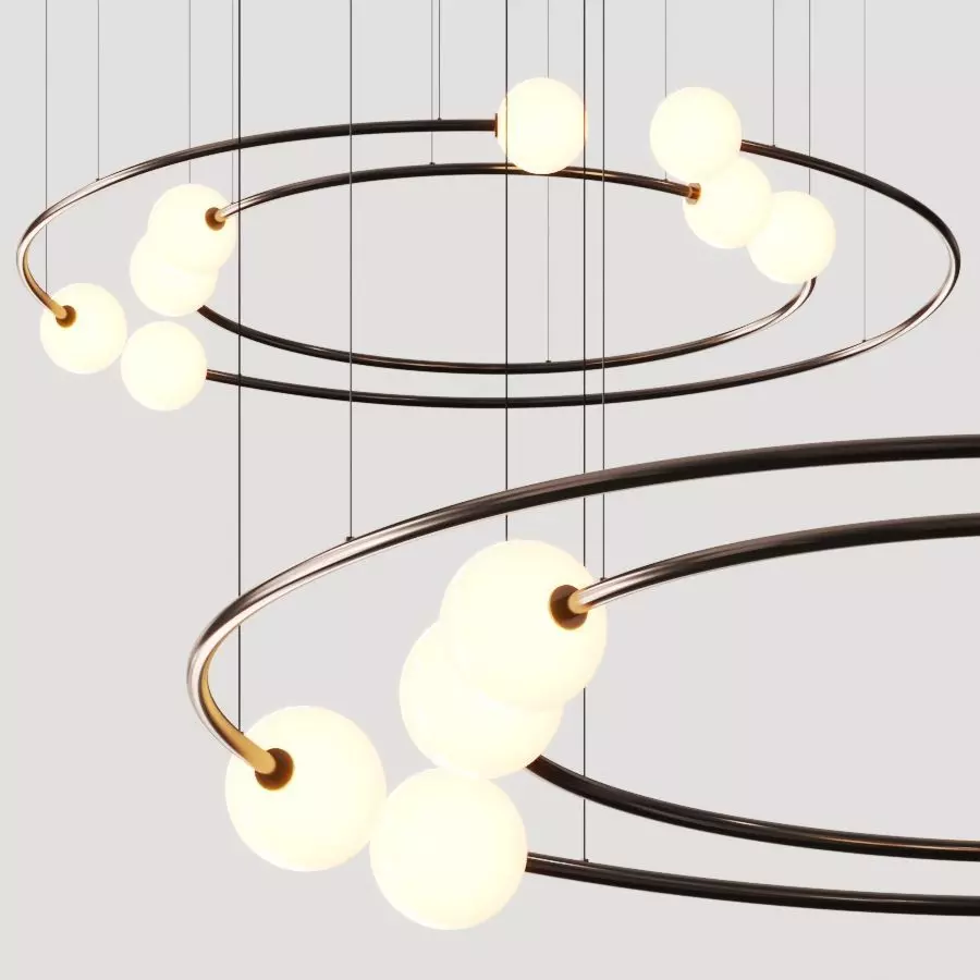 Volker Haug Studio Oddments Dual Pendant Lamps 3D model_0