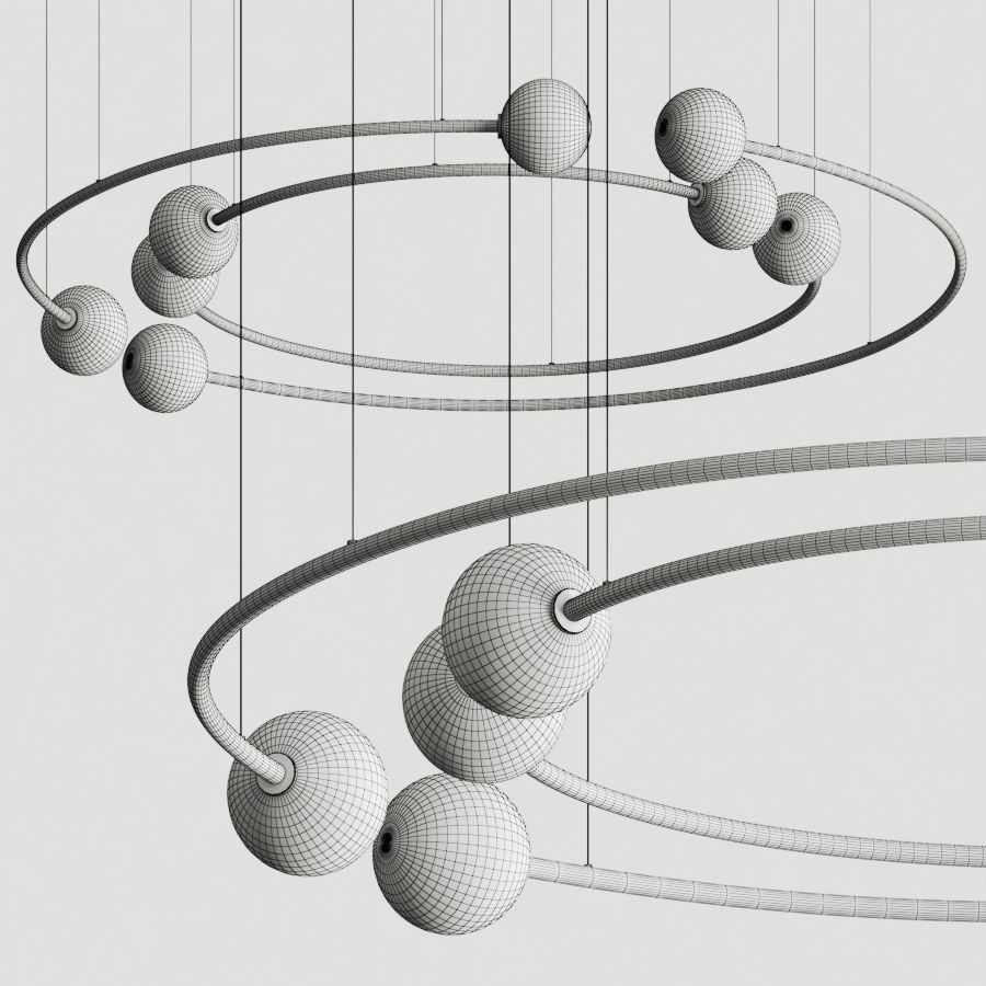 Volker Haug Studio Oddments Dual Pendant Lamps 3D model_1