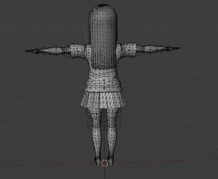 SciFi 3d anime kawaii girl character c12 Low-poly 3D model_9