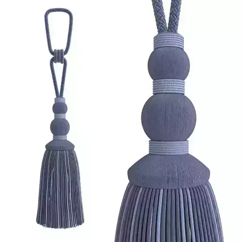 Dark blue curtain tassel tieback 
