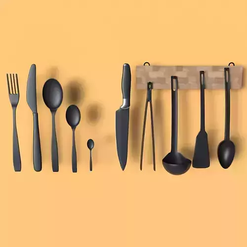 Kitchenware 3D Model Ready For Render