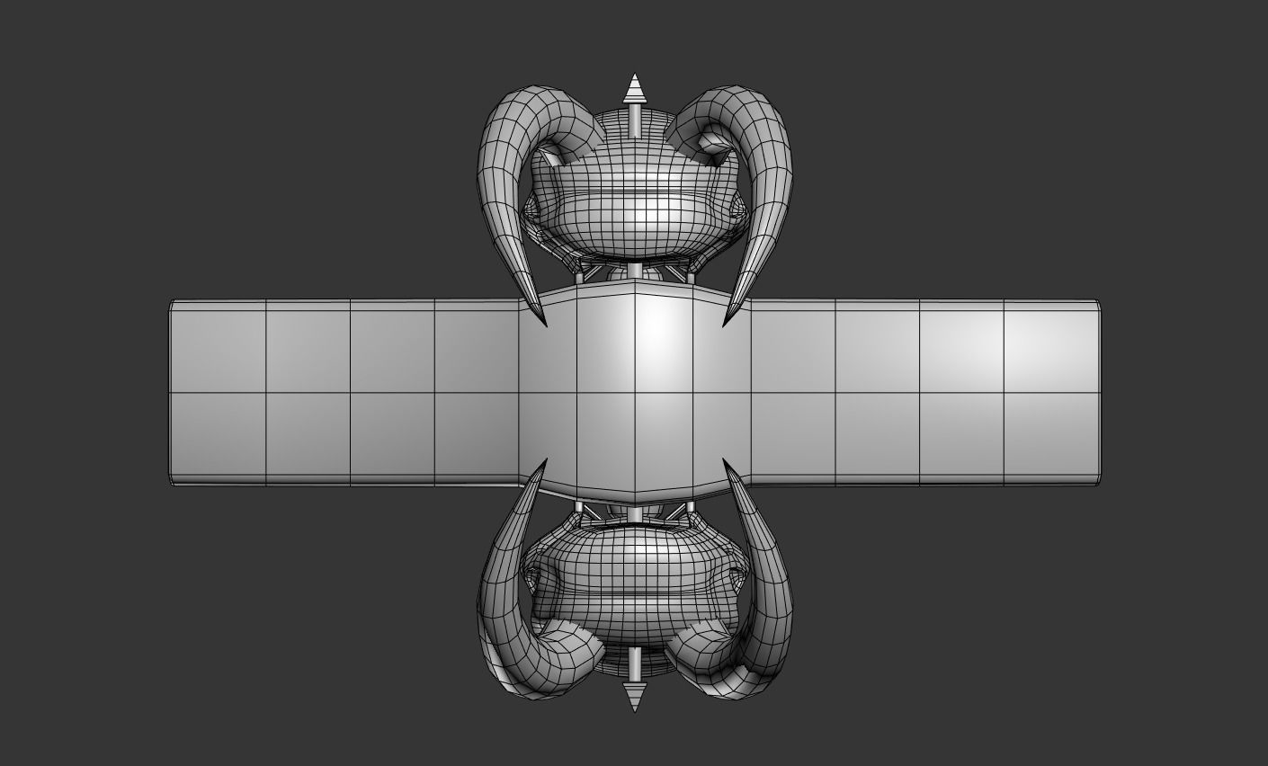 Two Handed Mjolnir Low-poly 3D model_12