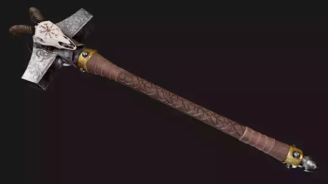 Two Handed Mjolnir Low-poly 3D model