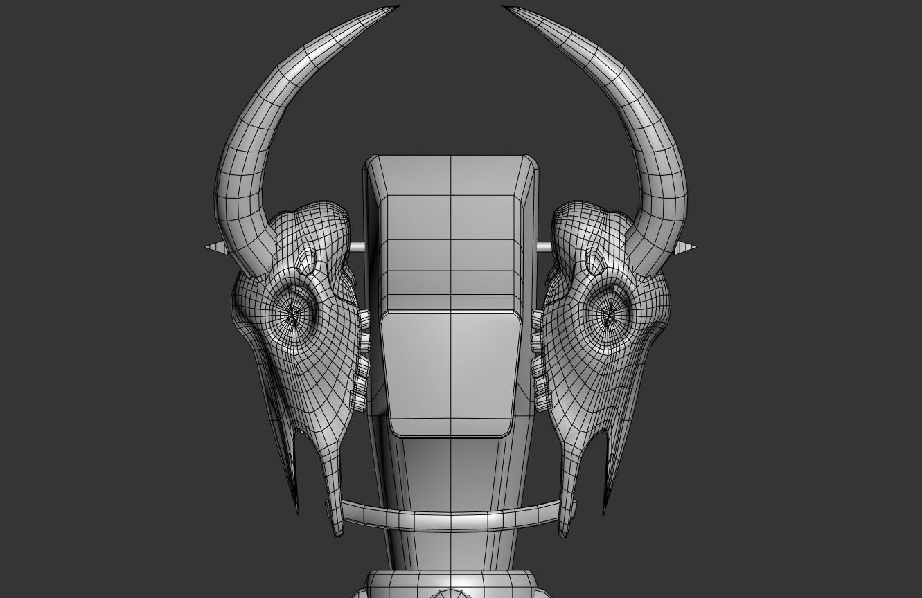 Two Handed Mjolnir Low-poly 3D model_9