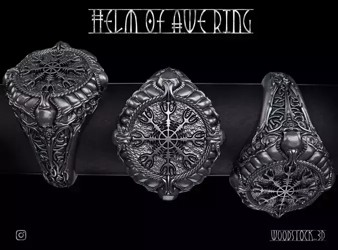 Helm Of Awe Ring  3D print model