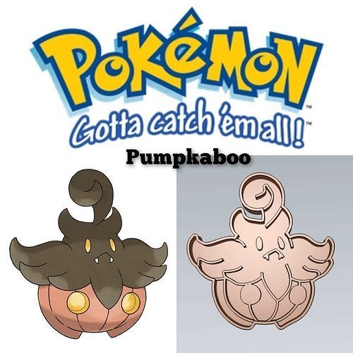 Pokemon Pumpkaboo Cookie Cutter Stamp Cake Decorating 3D model