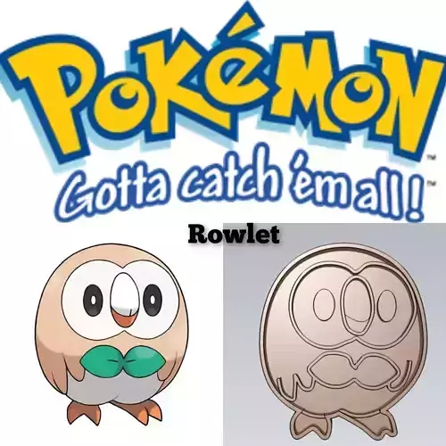 Pokemon Rowlet Cookie Cutter Stamp Cake Decorating