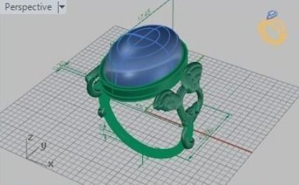 Oval Cabochon Ring 299 3D print model_3