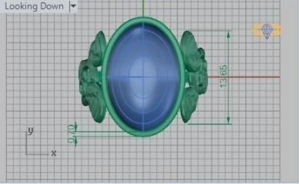 Oval Cabochon Ring 299 3D print model_1