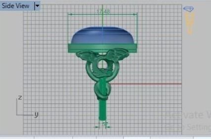 Oval Cabochon Ring 299 3D print model_4