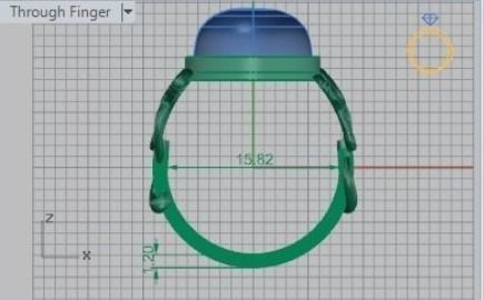 Oval Cabochon Ring 299 3D print model_2