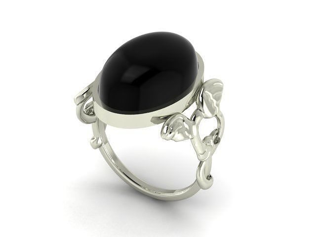 Oval Cabochon Ring 299 3D print model