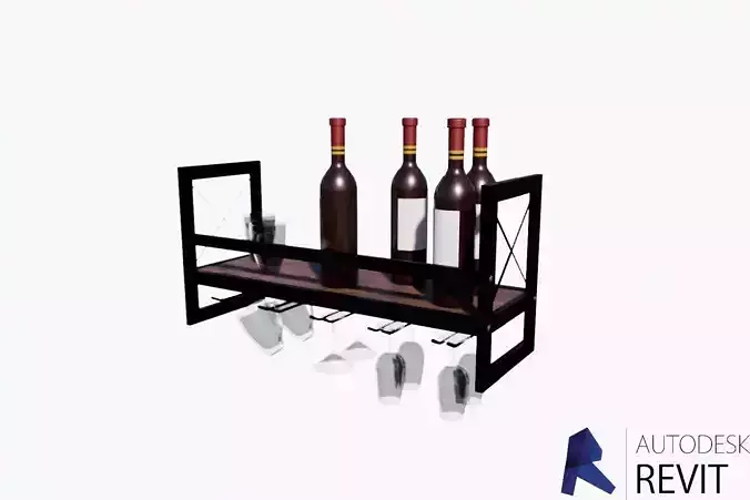 Wine shelf -Revit 2018- 3D model