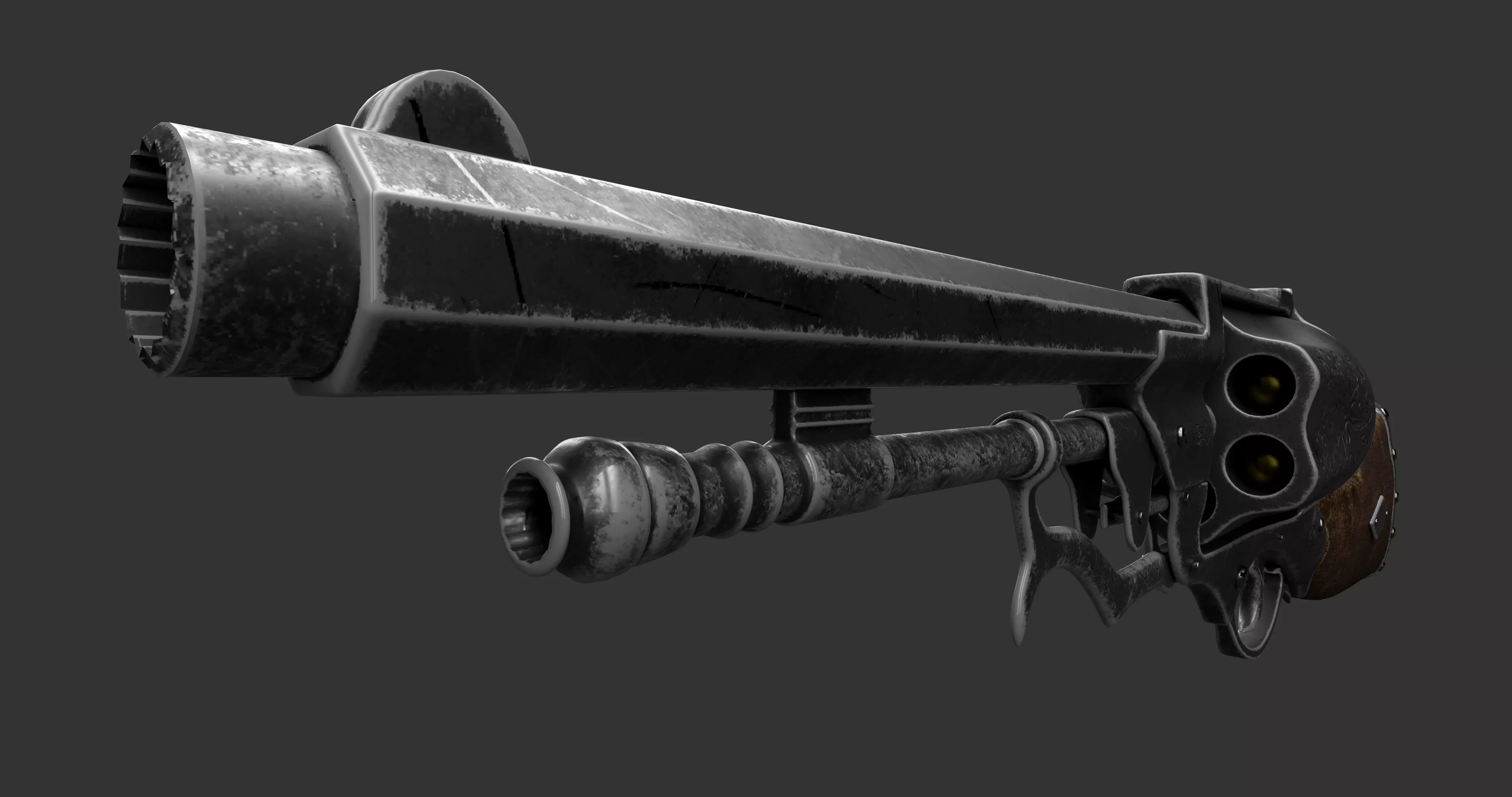 Antique Gun 3D model_0