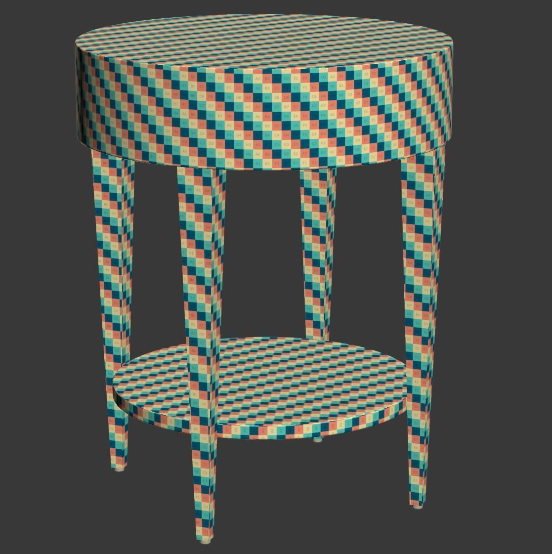 Catalina Side Tables by HBF furniture  Low-poly 3D model_6