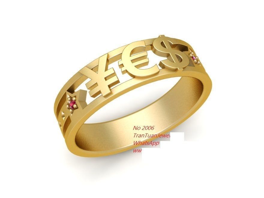 YES Money YEN EURO DOLLAR Ring 2006 3D print model_4