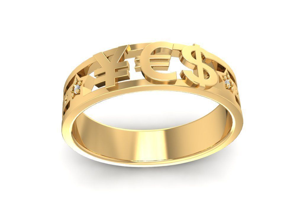 YES Money YEN EURO DOLLAR Ring 2006 3D print model_1