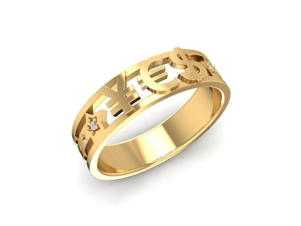 YES Money YEN EURO DOLLAR Ring 2006 3D print model_2