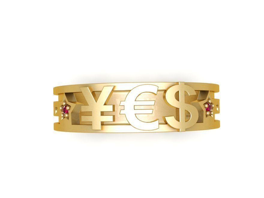 YES Money YEN EURO DOLLAR Ring 2006 3D print model_3