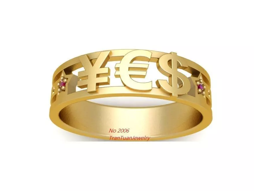 YES Money YEN EURO DOLLAR Ring 2006 3D print model_0