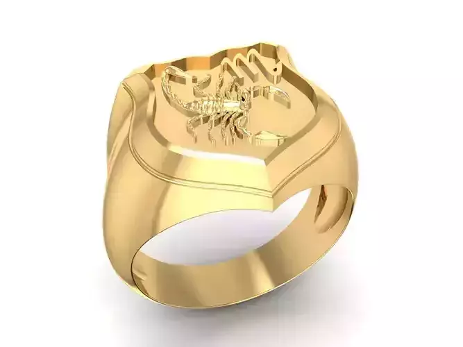 Scorpio Zodiac Men Ring Jewelry 8486 2007