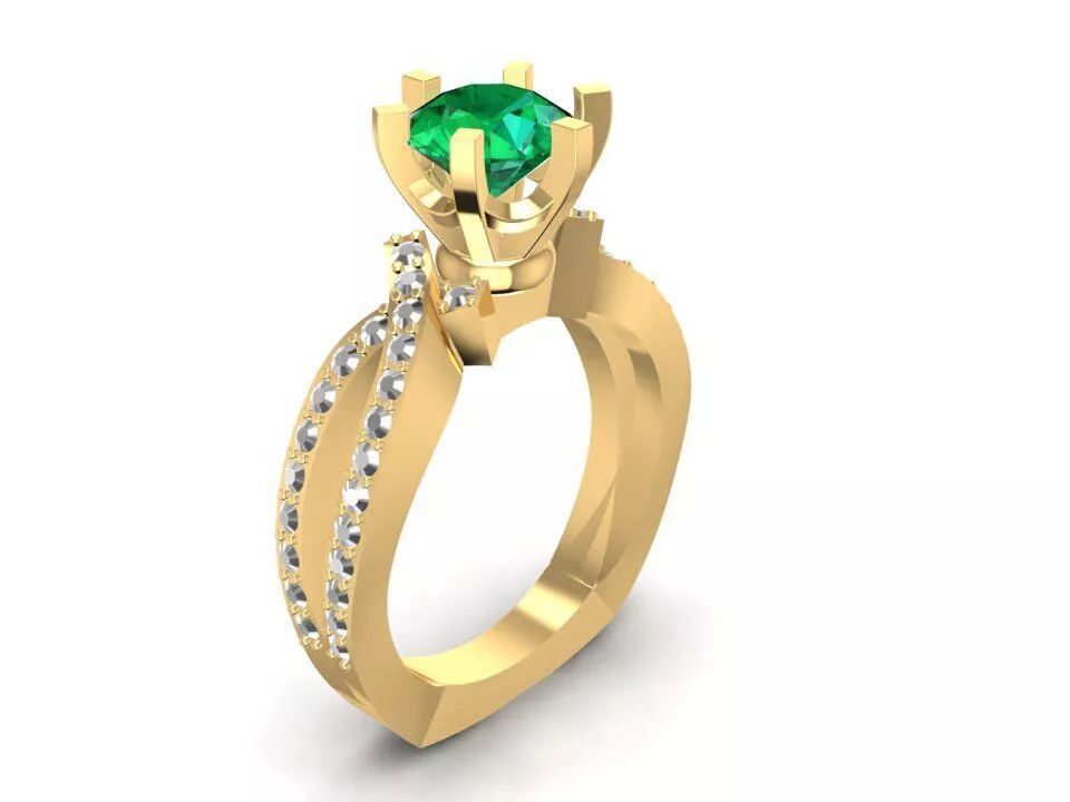 Classic Solitaire Diamond Ring for Women 2011 3D print model