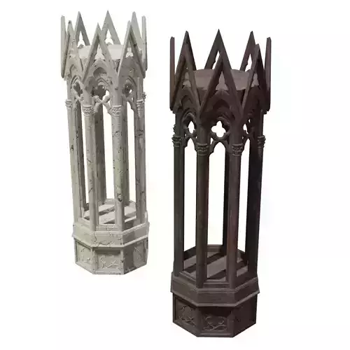 Gothic Pedestal 3D model