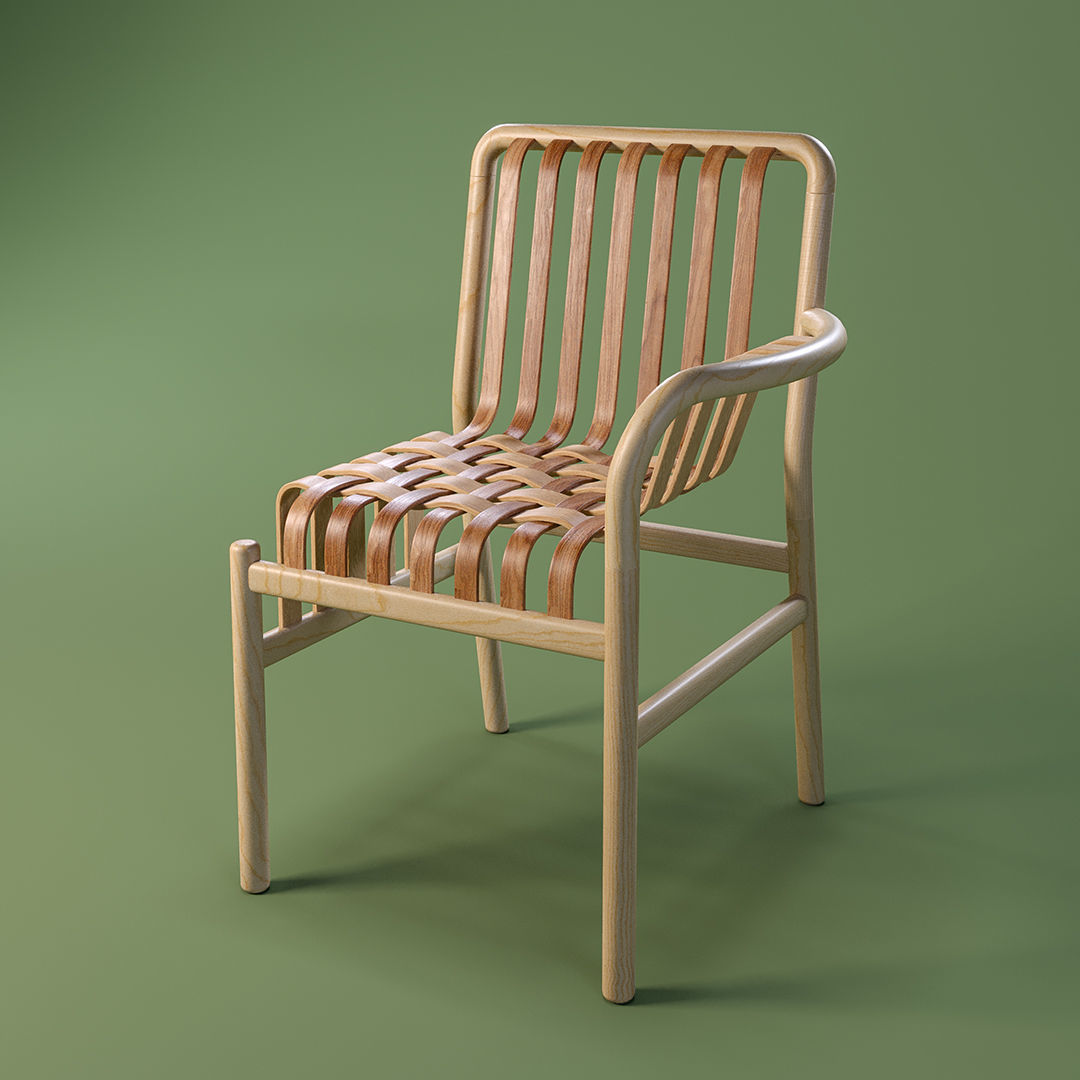 Lattice Chair 3D model_3