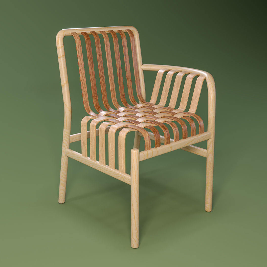 Lattice Chair 3D model_2