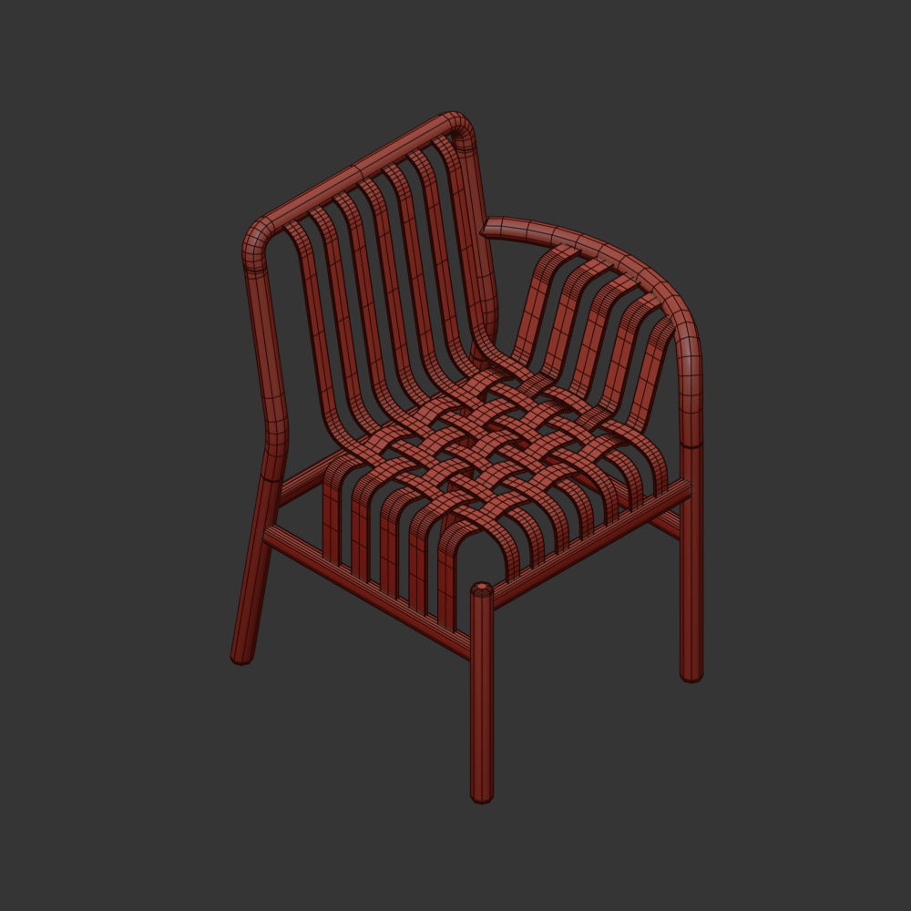 Lattice Chair 3D model_4