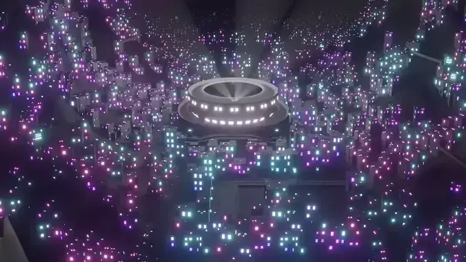 Vibrant Futuristic City