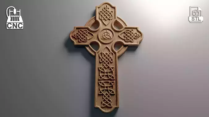 3D STL Files For CNC and 3D Printer - Celtic Cross V2