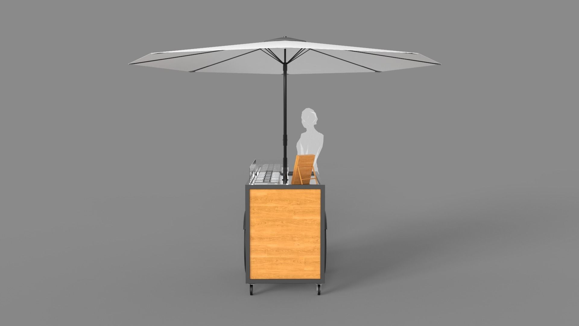 Food Stand - Cart 3 3D model_4