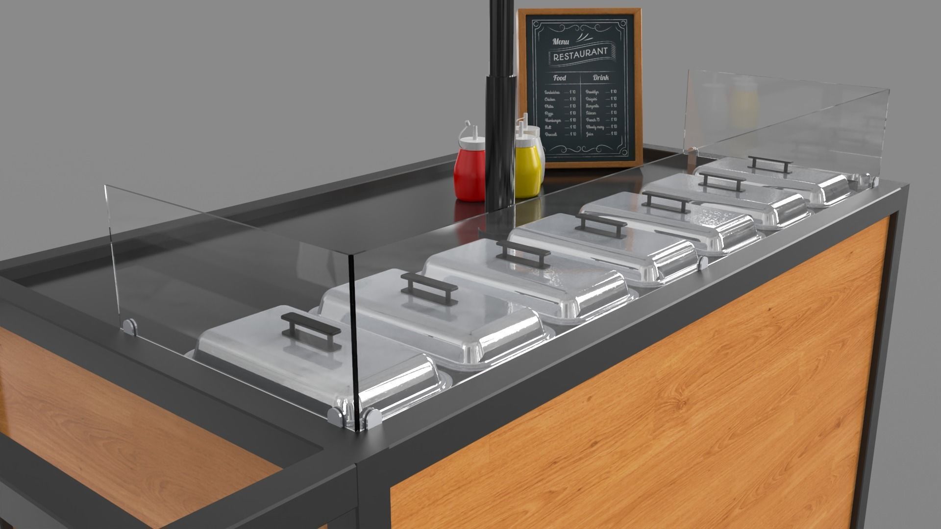 Food Stand - Cart 3 3D model_1