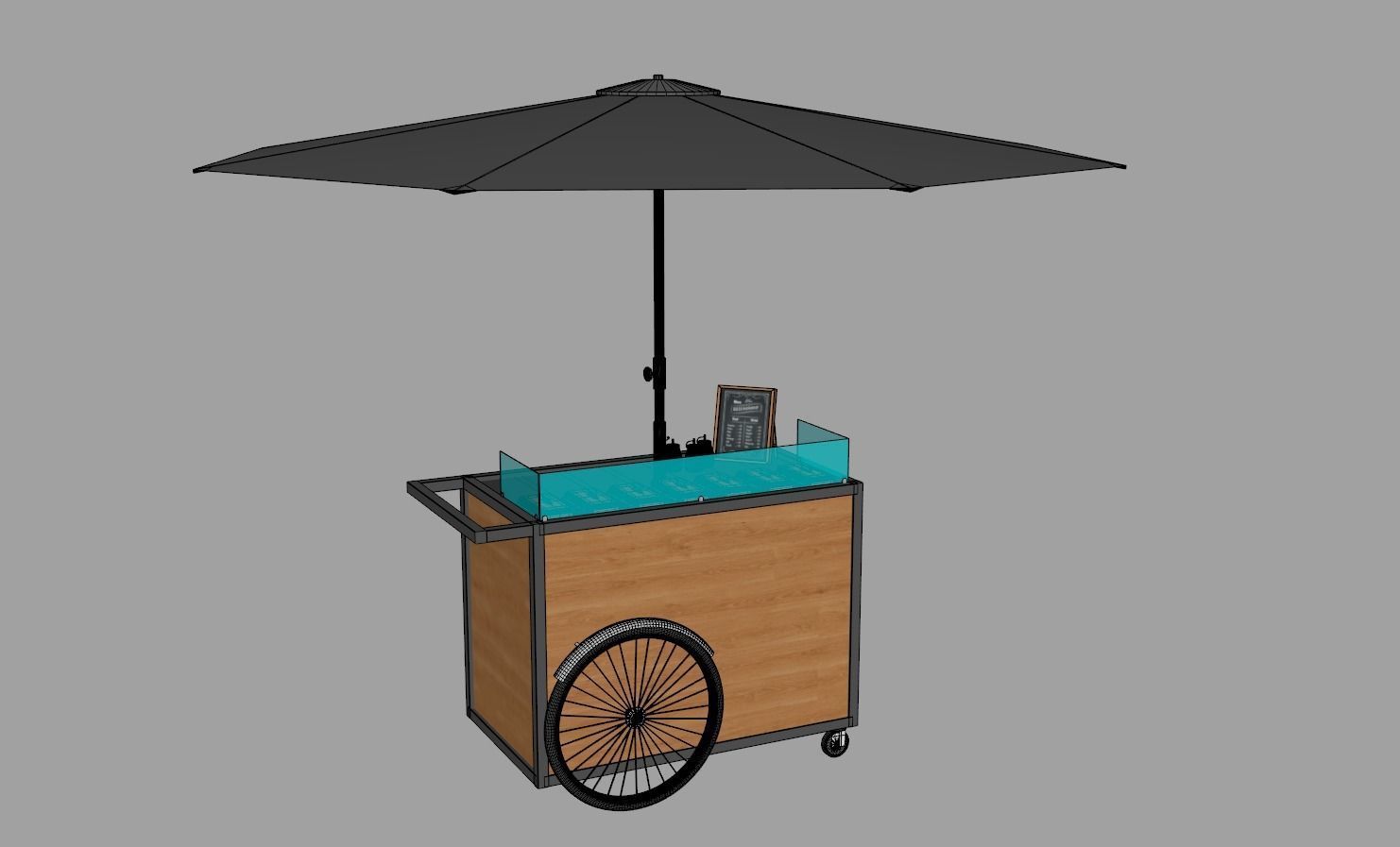 Food Stand - Cart 3 3D model_18