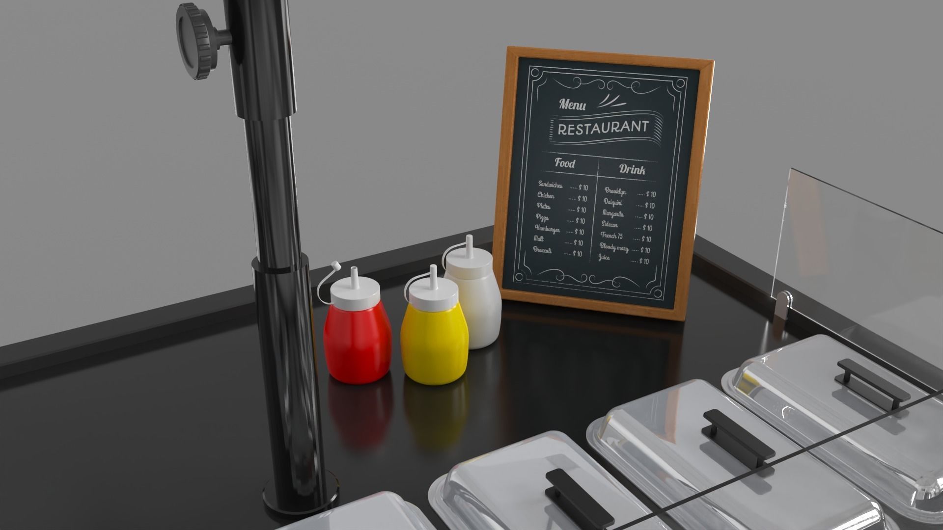 Food Stand - Cart 3 3D model_11