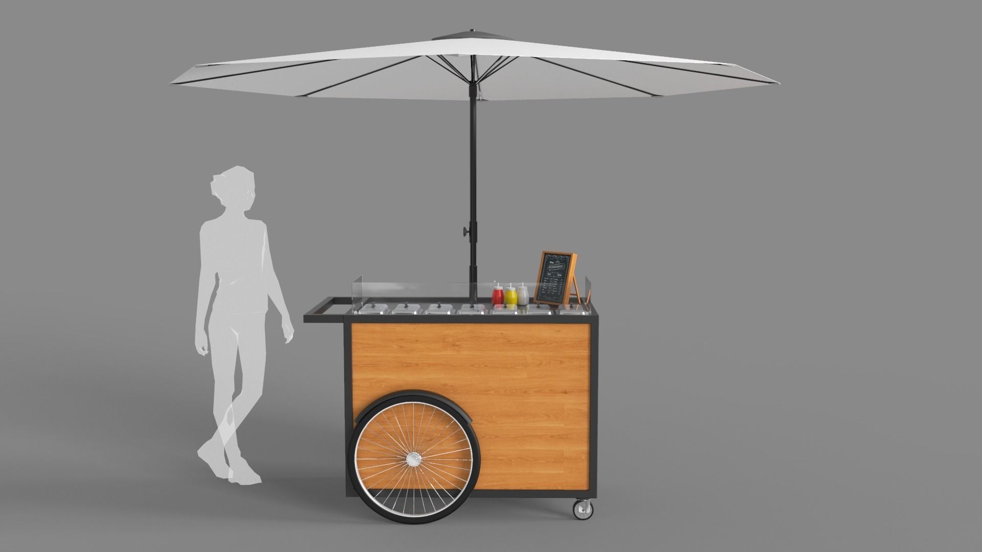 Food Stand - Cart 3 3D model_2