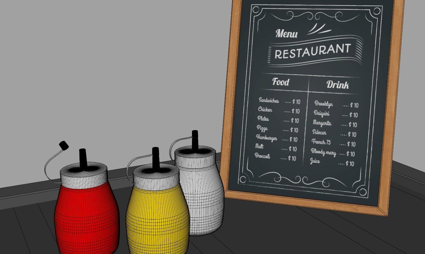 Food Stand - Cart 3 3D model_22