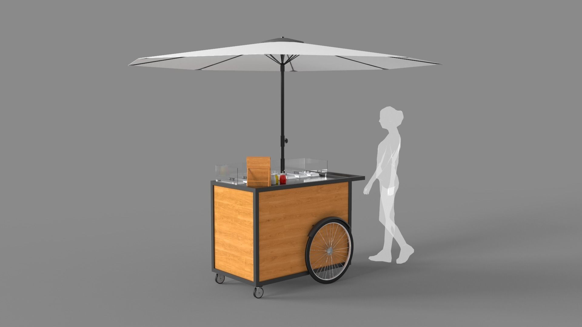 Food Stand - Cart 3 3D model_5