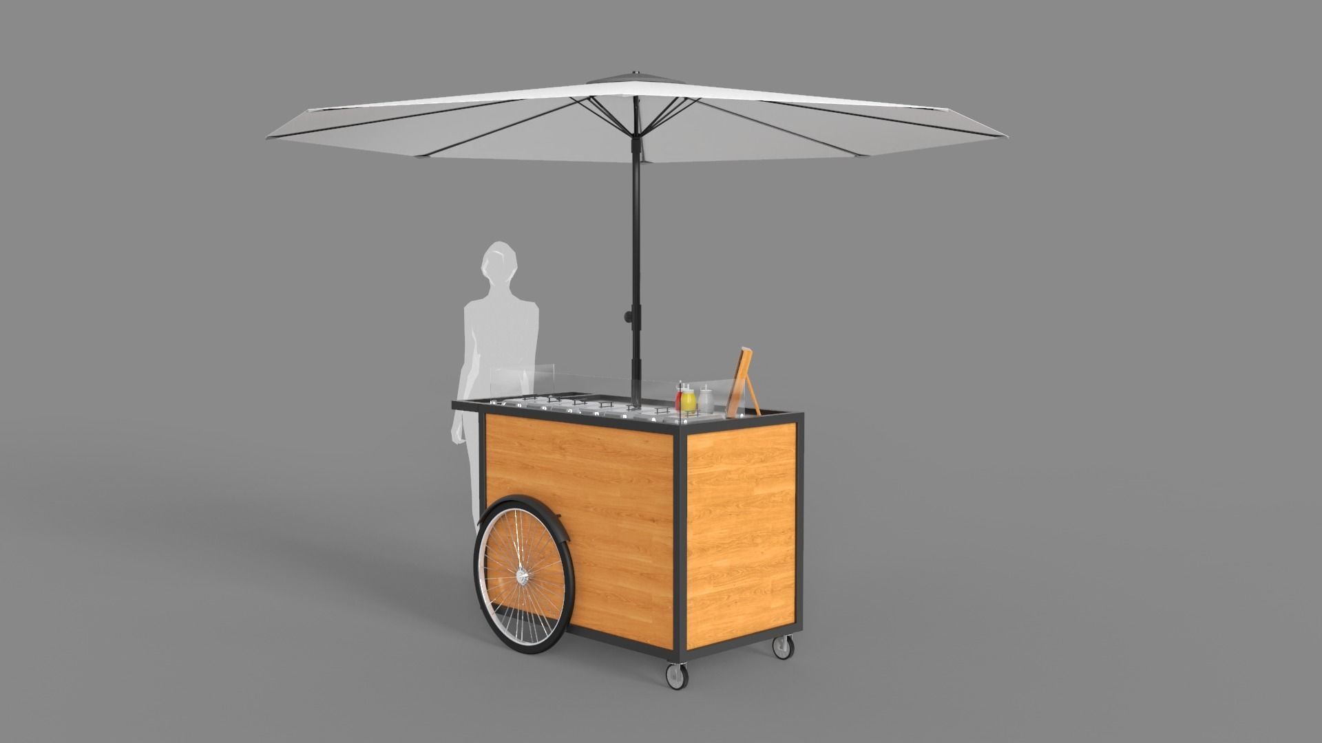 Food Stand - Cart 3 3D model_3