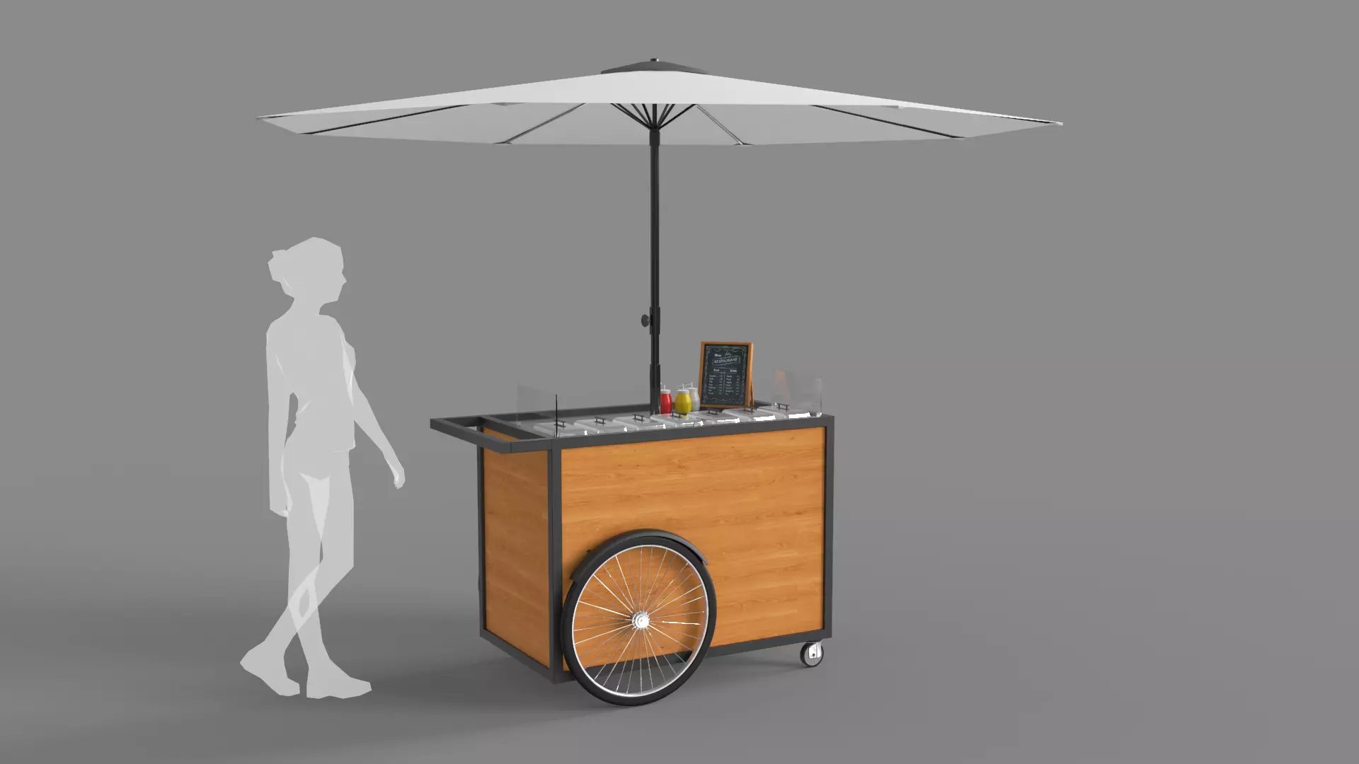 Food Stand - Cart 3 3D model_0