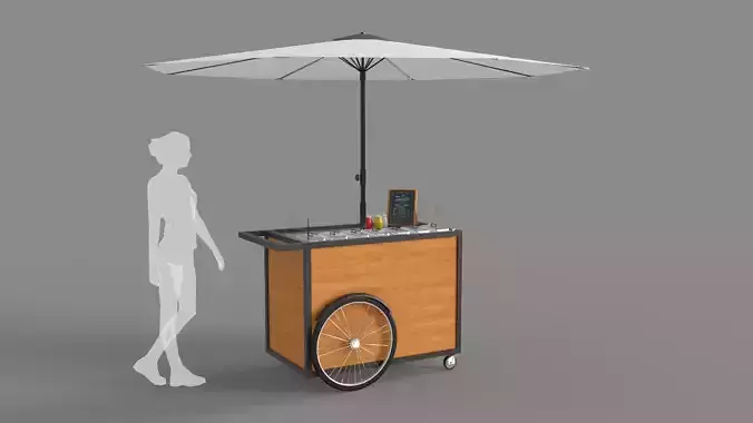 Food Stand - Cart 3 3D model