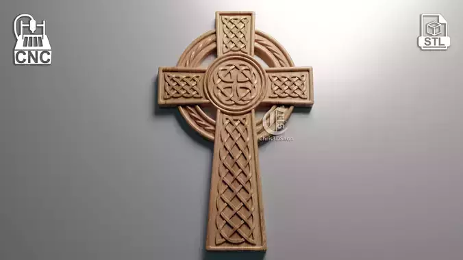 3D STL Files For CNC and 3D Printer - Celtic Cross