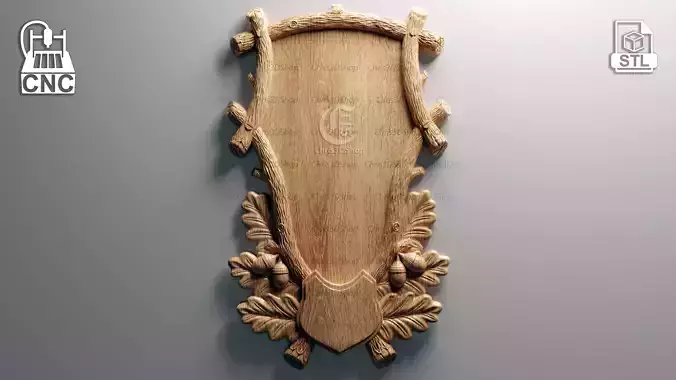 3D STL Files for CNC - Trophy Mounting Plaque V2