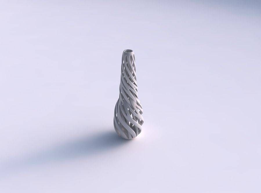 Vase twist taper slim with intertwining lines twisted and tap... 3D print model_0